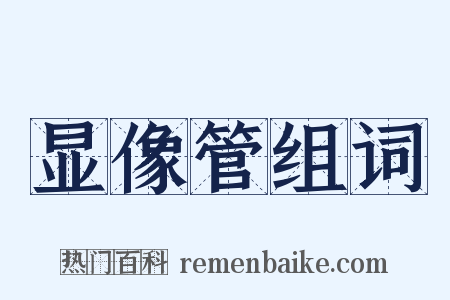 显像管组词是什么意思的图片